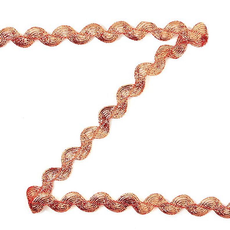 Zigzagband lurex [12 mm] - koper,  image number 1