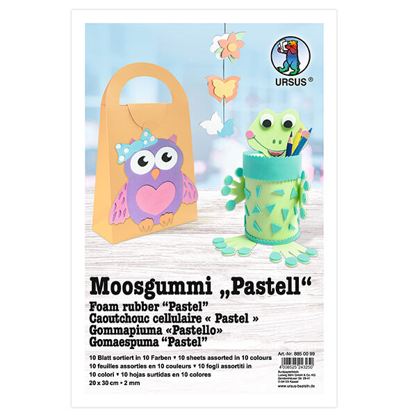 Schuimrubber-set Pastel 20cm x 30cm [2mm], 10 Blad,  image number 1