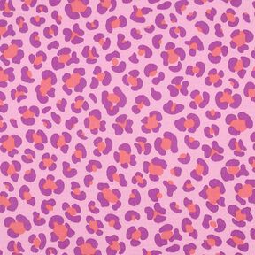 Mousseline/dubbel gehaakte stoffen kleurrijke luipaardprint | Poppy Fabrics – pastelviolet/roodlila, 