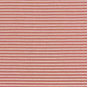 Katoenjersey smalle strepen – anemoon/terracotta, 