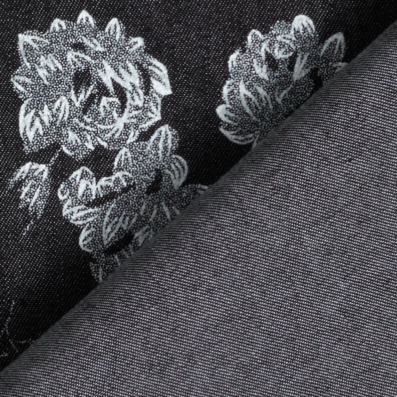 Chambray Kleine rozen – zwart/wit,  image number 4