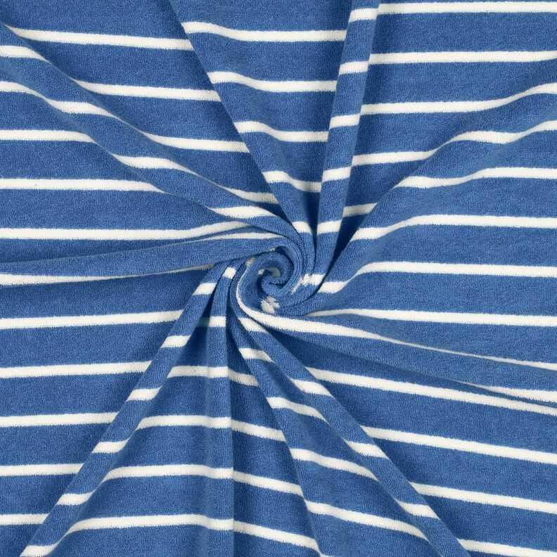 Badstof jersey Strepen – stralend blauw/ivoor,  image number 2
