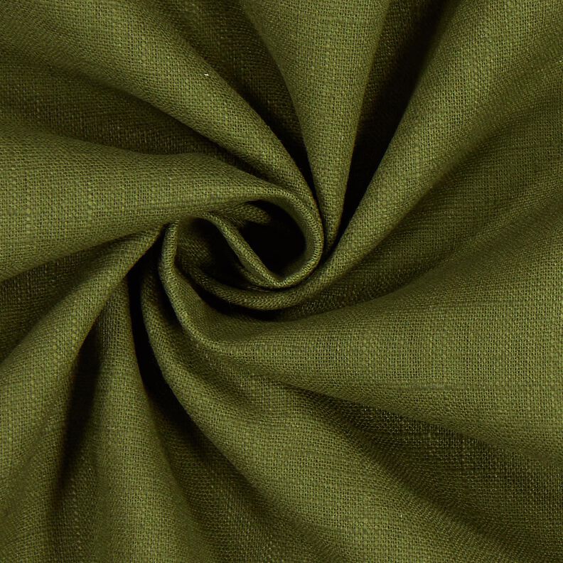 Linnen stof Ramee mix medium – donkerolijf,  image number 3