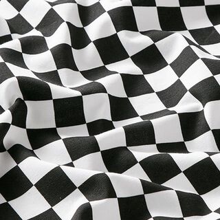 Katoenjersey Schaakbord [18 mm] – zwart/wit, 