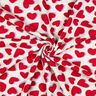 Sweatshirt geruwd Harten | Poppy Fabrics – natuur/rood,  thumbnail number 3
