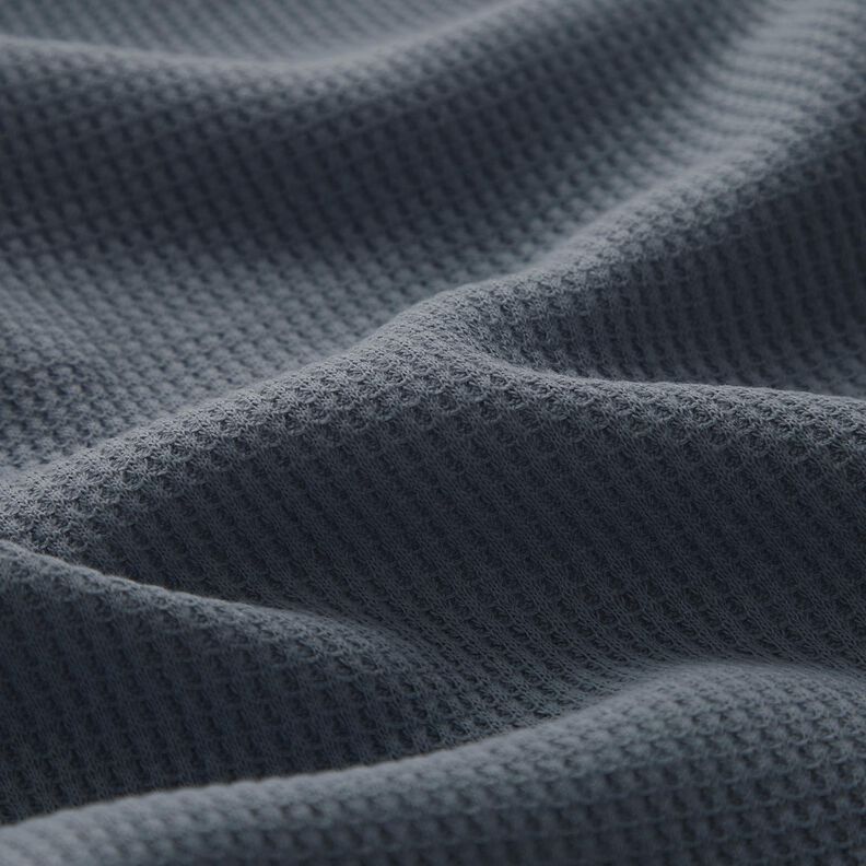 Wafel jersey Effen – grijs,  image number 2