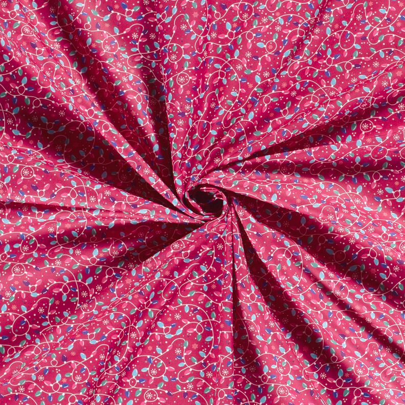 Katoenen stof Popeline Lichtsnoer – purper/lichtblauw,  image number 3