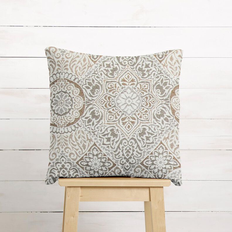 Decostof Jacquard elegante tegels &ndash; anemoon/lichtbeige,  image number 6