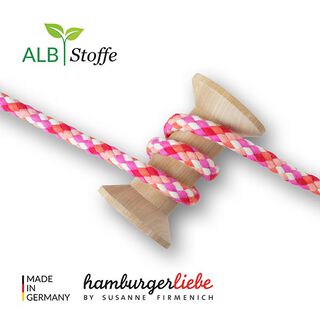 GOTS Biologische vlechtkoord TWIST ME Big Mix [12 mm] | Albstoffe – pink/oranje, 