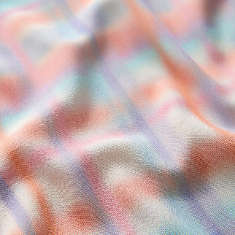 Viscosestof met aquarelruit – intens roze,  image number 3