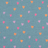 Katoenjersey Neonharten | by Poppy – duifblauw/neon oranje,  thumbnail number 1