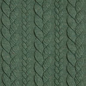 Jerseyjacquard cloqué kabelsteekpatroon – donkergroen, 