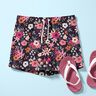 Katoenpopeline bloemenboeketten – zwart blauw/purper,  thumbnail number 5