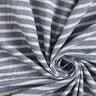Katoenen stof linnenlook brede strepen – wit/marineblauw,  thumbnail number 3