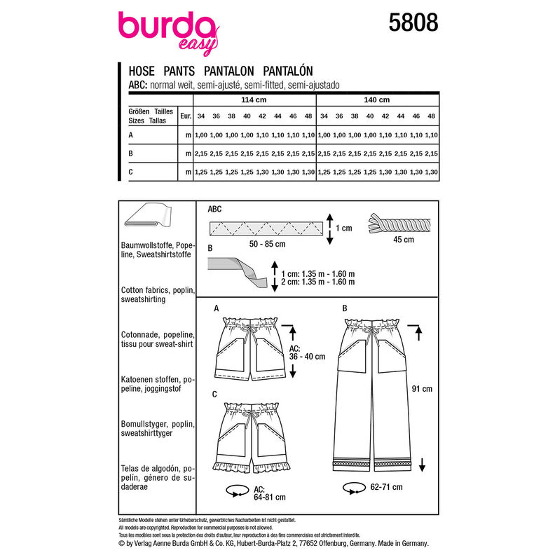 Broek | Burda 5808 | 34-48,  image number 12