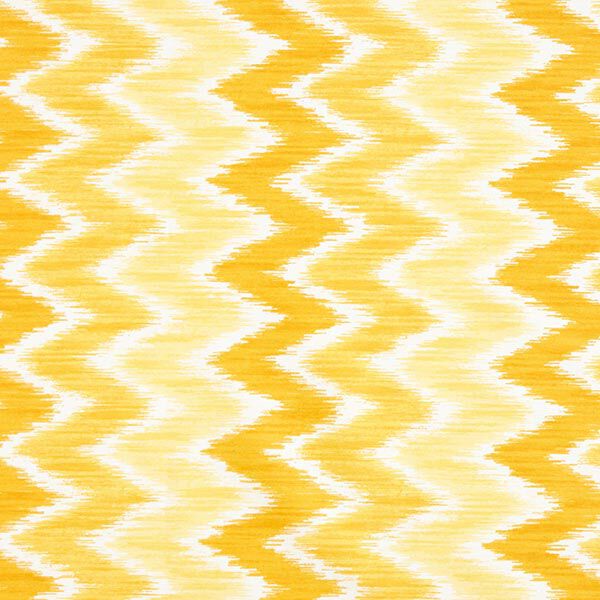 Gecoate katoen Ikatprint – geel/wit,  image number 1