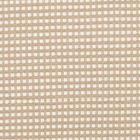 Jacquard jersey viscosemix vakjes – beige/wit, 