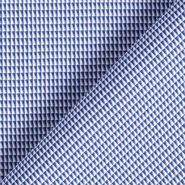 Overhemdenstof kleine driehoekjes – wit/marineblauw,  image number 4