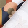 Decostof Half panama abstracte retrobloemen – wit/koper,  thumbnail number 4