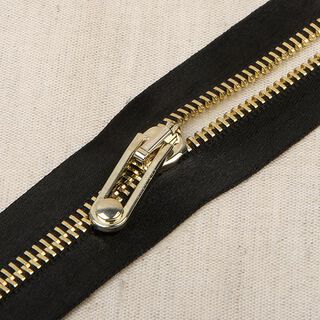 Glanzende ritssluiting  – zwart/goud, 