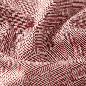 Katoen-mix Glencheck &ndash; wit/roodbruin, 