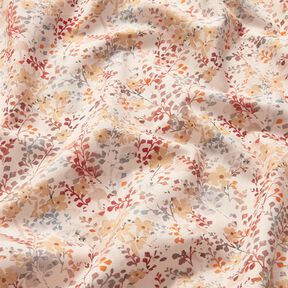 Katoenpopeline fijne herfsttakken | Katia Fabrics – natuur/karmijnrood, 