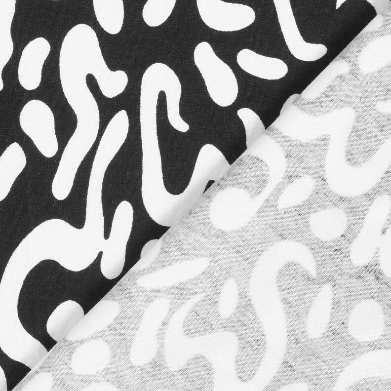 Viscose jersey abstract luipaardpatroon – zwart/wit,  image number 5