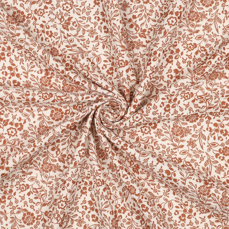 Mousseline/dubbel gehaakte stoffen tweekleurige bloemen  | Poppy Fabrics – lichtbeige/karamel,  image number 3