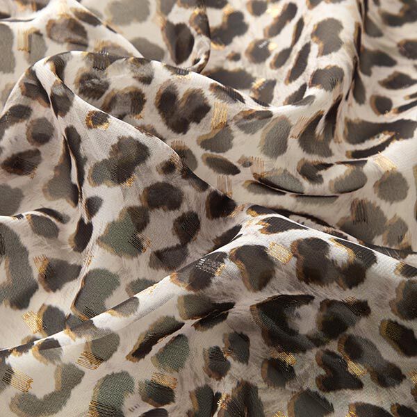 Chiffon luipaardprint en glinsterende punten – roos,  image number 2