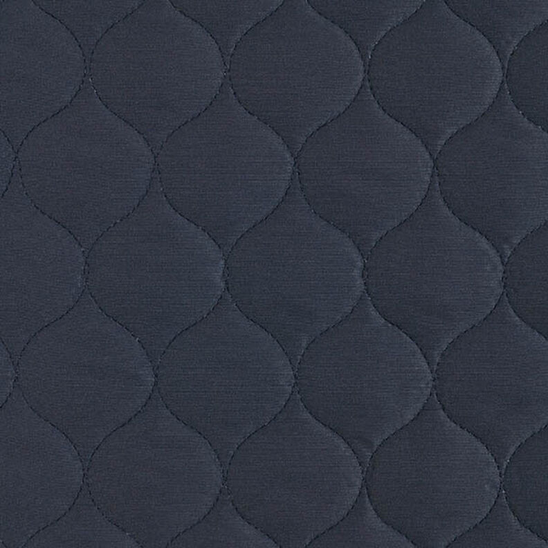 Doorgestikte stof Cirkelvormig motief – marineblauw,  image number 1