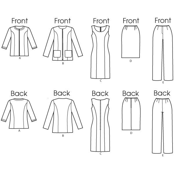 Jas|jurk|rok|broek, Butterick 5719|34 - 42, image number 10