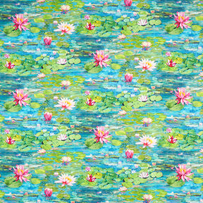 Decostof digitale print Monet – turkoois, 