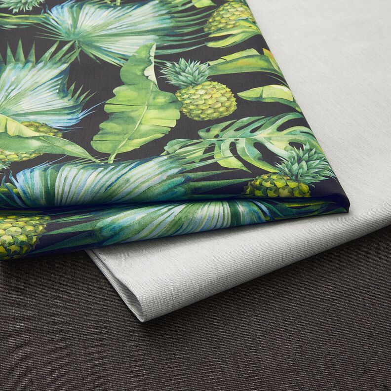 Outdoorstof Canvas Fijne structuur – zwart, image number 4