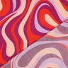 Katoensatijn Retro golven| Poppy Fabrics – purper/oranje,  thumbnail number 4