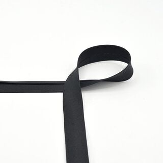 Katoen–Biasband Popeline [20 mm] – zwart, 