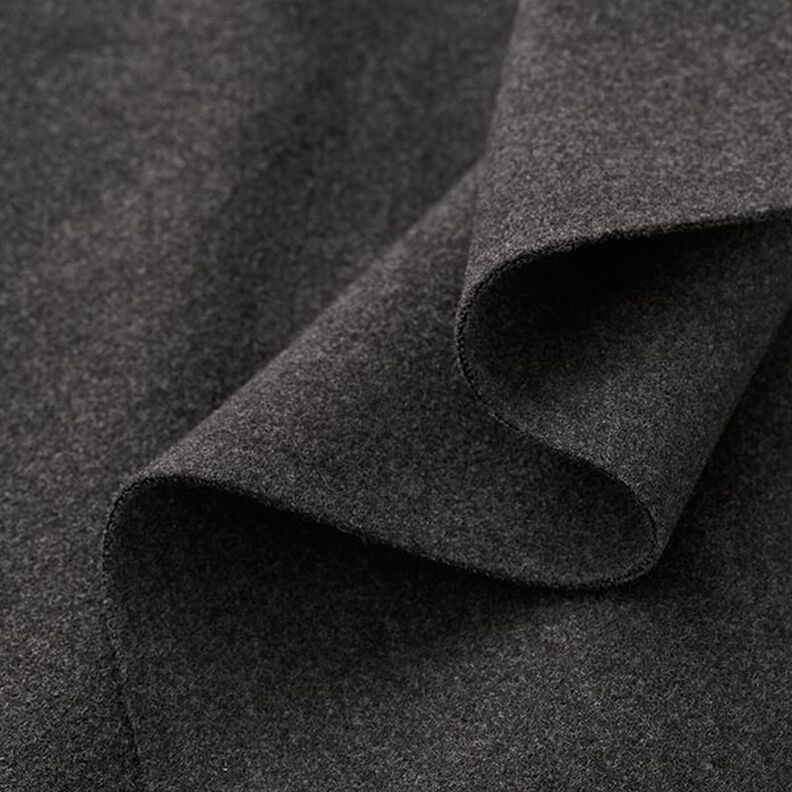 Mantelstof gerecycled polyester melange – anthraciet,  image number 3