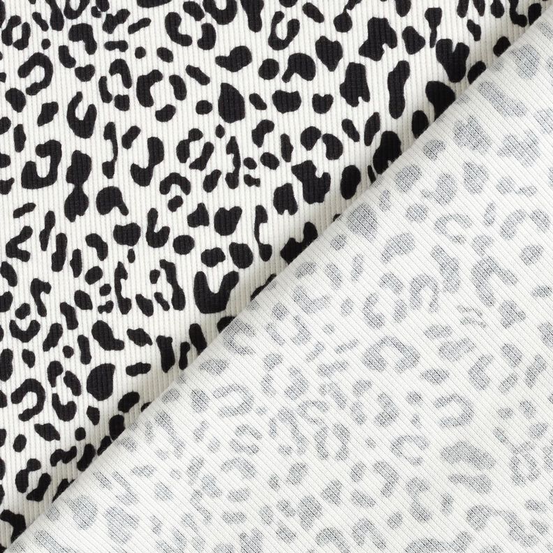 Ribjersey Luipaardpatroon &ndash; ecru,  image number 4