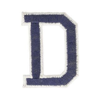 Applicatie letter D [ Hoogte: 4,6 cm ] – marineblauw, 