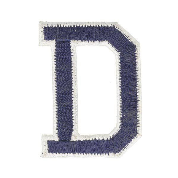 Applicatie letter D [ Hoogte: 4,6 cm ] – marineblauw,  image number 1