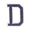 Applicatie letter D [ Hoogte: 4,6 cm ] – marineblauw,  thumbnail number 1