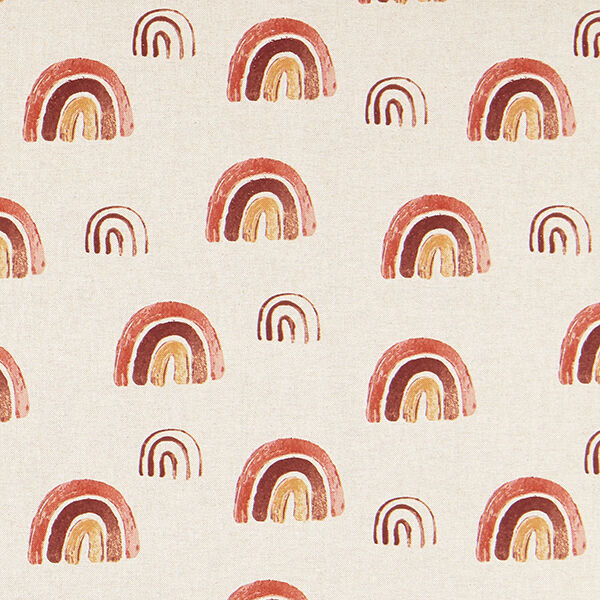 Decostof half panama Regenboog – natuur/rood, image number 1