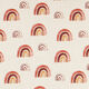 Decostof half panama Regenboog – natuur/rood,  thumbnail number 1