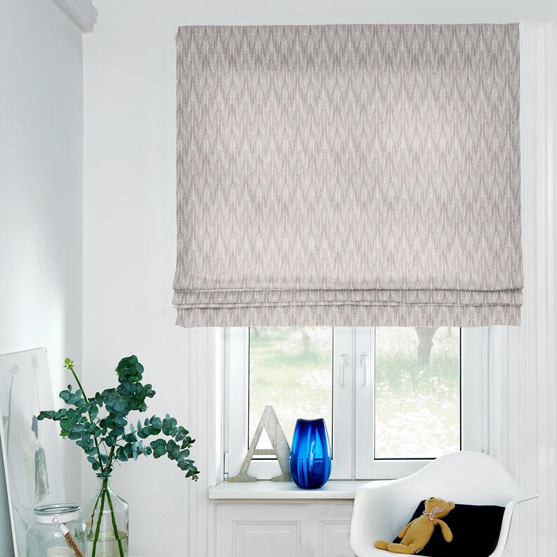 Decostof Jacquard abstracte stof gerecycled – zijdegrijs,  image number 6