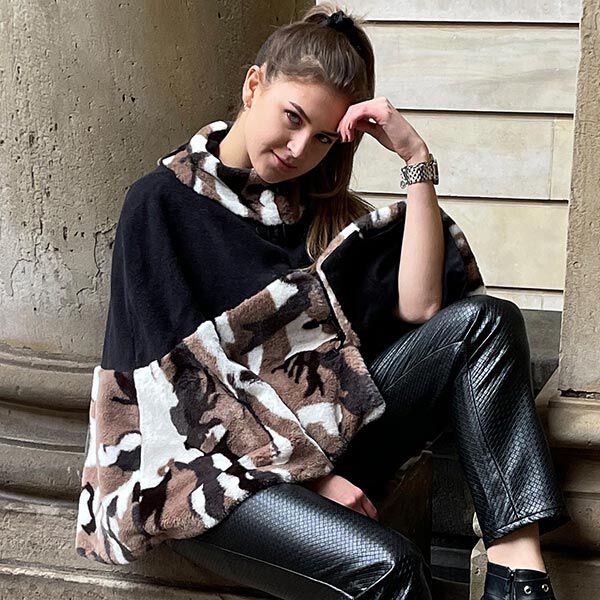 GOTS Katoenen fleece effen – zwart, image number 3