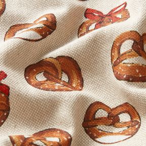 Decostof Half panama pretzels – bruin/natuur, 