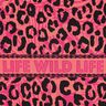 Viscose Voile Leeuw en bloemenrandontwerp Panel – pink/oranje,  thumbnail number 6