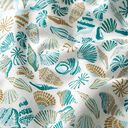 GOTS Batist Schelpen | Tula – ecru/licht turkoois, 
