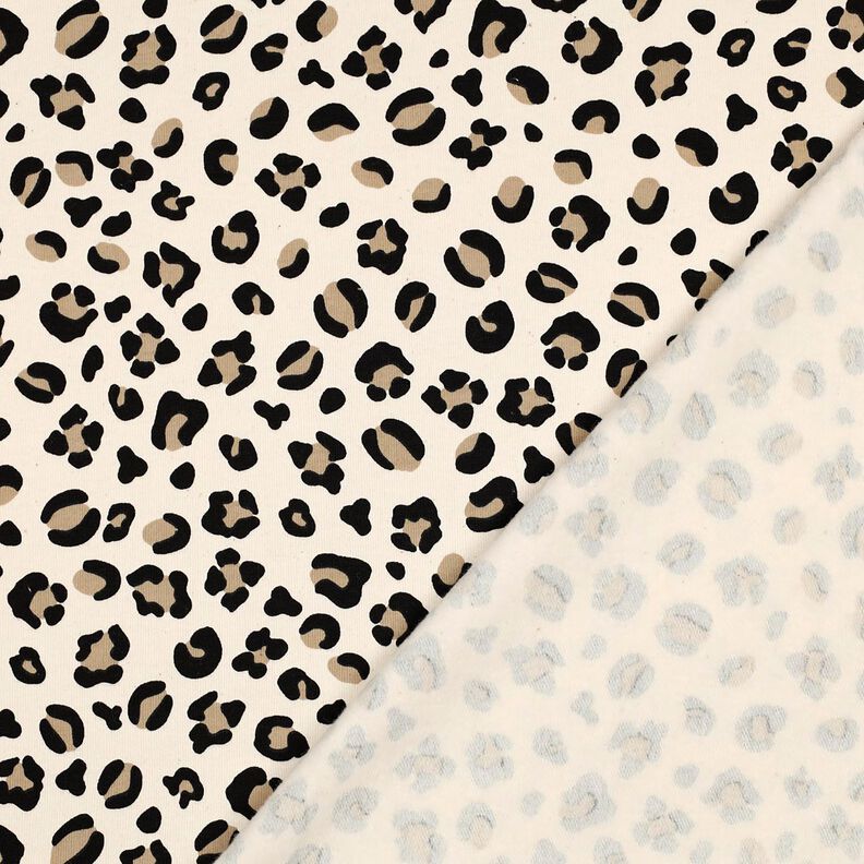 Sweatshirt geruwd Luipaardprint | Poppy Fabrics – creme/anemoon,  image number 4