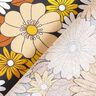 Katoenen stof Cretonne grote retrobloemen – zwart/zonnegeel,  thumbnail number 4