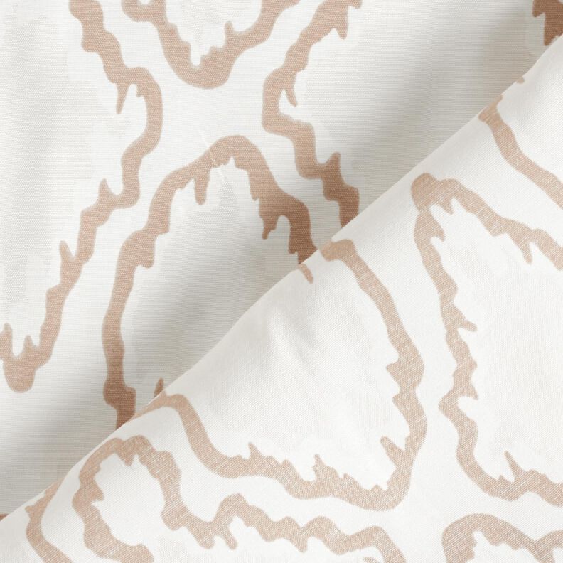 Katoenen stoffen slangenlijnen – beige/donkerbeige,  image number 5
